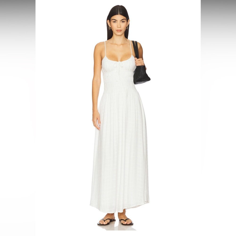 new Lspace Tala  maxi sundress in ivory cream gauze